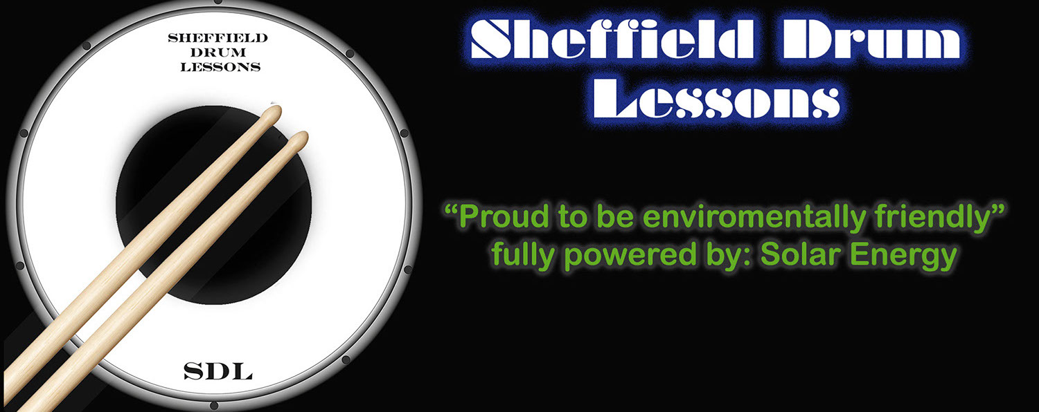 Sheffield drum lessons banner advert for drum lessons in Sheffield