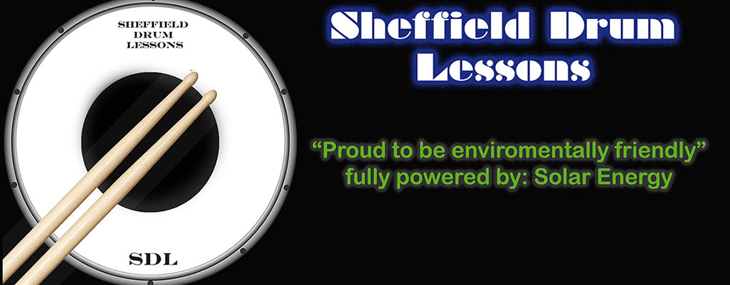 Sheffield drum lessons banner advert for drum lessons in Sheffield