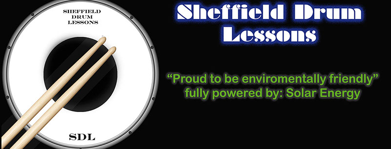 Sheffield drum lessons banner advert for drum lessons in Sheffield
