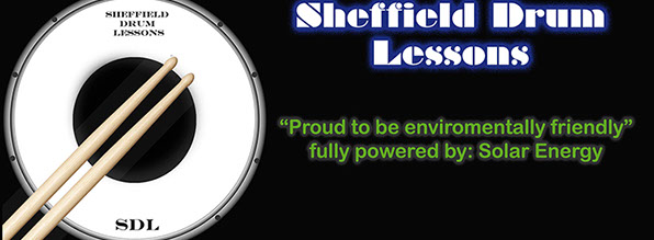 Sheffield drum lessons banner advert for drum lessons in Sheffield